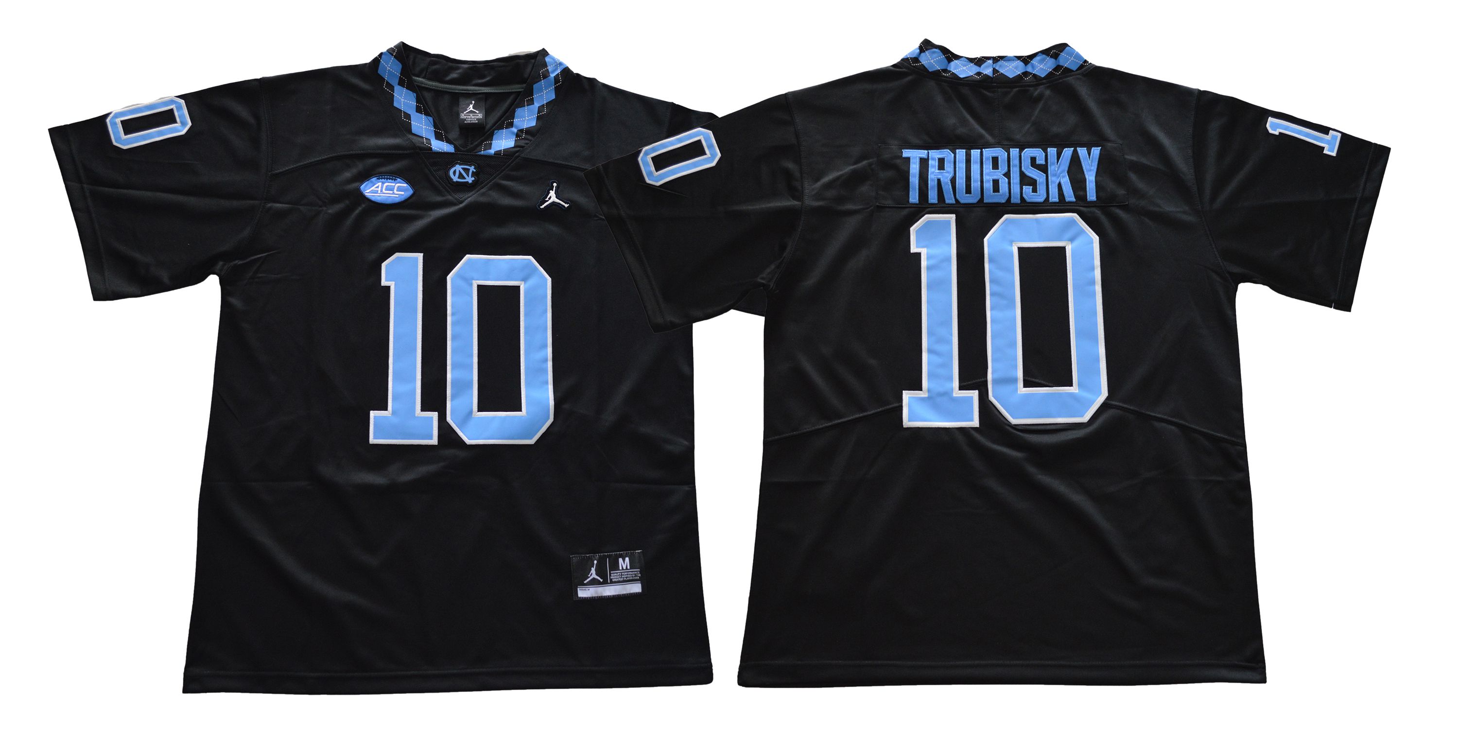 Men North Carolina Tar Heels #10 Trubisky Black NCAA Jerseys